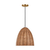 Norman 1 Light Dining Room Pendant With Ash Wicker Shade