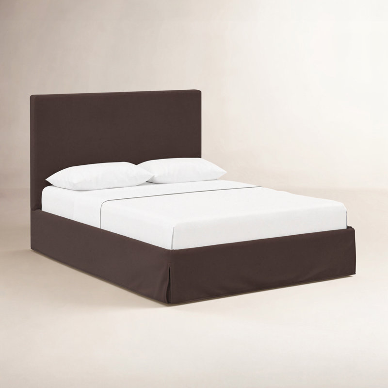 Verona Upholstered Slipcover Bed, Classic Chocolate Velvet, California King