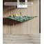 Console de vestibule géométrique moderne en forme de V avec dessus en pierre et pieds en acrylique transparent-1767598943