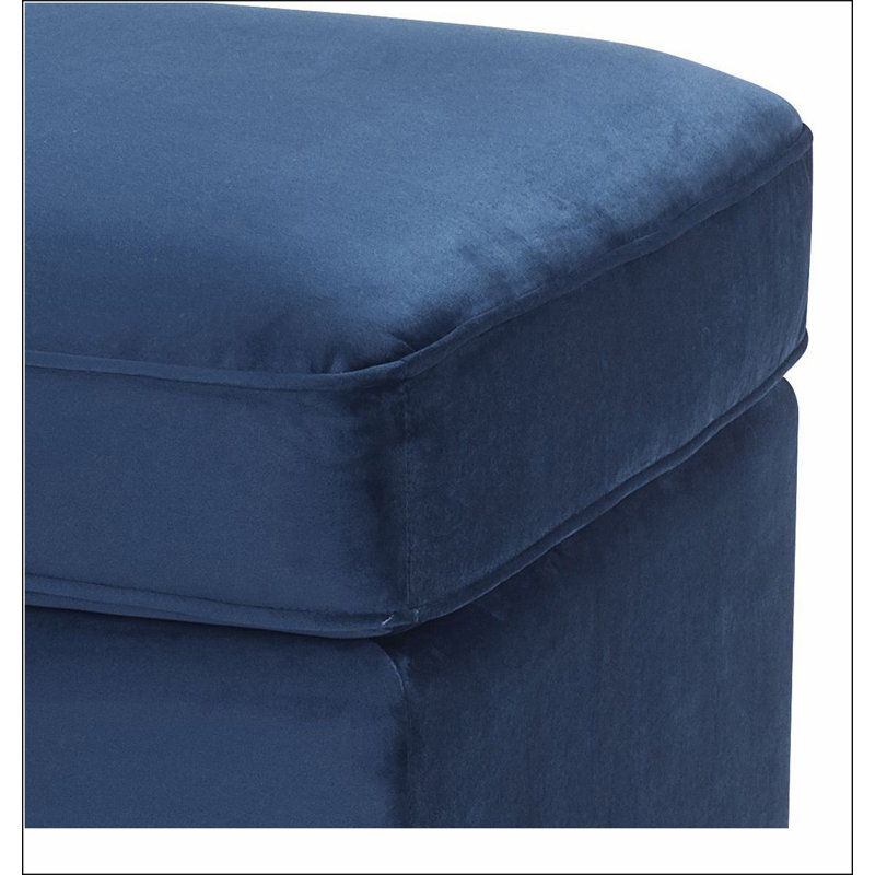 Repose-pieds bleu rectangulaire, Bleu