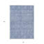 Tapis extérieur lavable floral bleu et ivoire 8 pi x 10 pi Denim