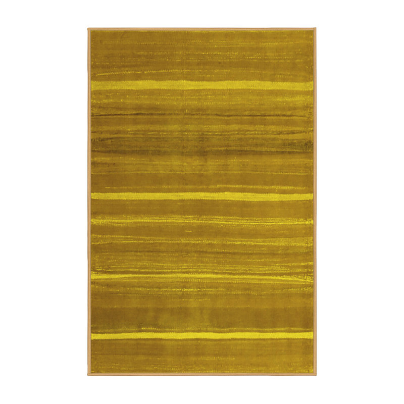 Tapis contemporains jaunes lavables à la machine 1175, Rectangle 2 pi x 3 pi