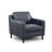 Ashtabula Genuine Leather Square Arm Accent Chair And Ottoman-734078598