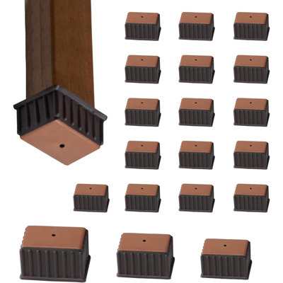 Chair Surfer Chair Leg Caps Floor Protectors (Rectangle, 16 Set, M 4.5cm x 2.4cm) - Extra Glide Premium Polytetrafluoroethylene for Easy Hardwood Floor Protection - No Noise, No Dust, Stronger Grip