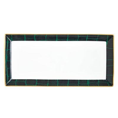 Alligator Emerald Bone China Tray