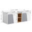 Meuble-lavabo double 59,6 po avec plateau en céramique 59,6 po