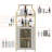Corner Bar Rack Cabinet With Detachable Wine Rack And Glass Rack-389819343