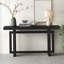 Console contemporaine avec plateau en bois, très longue table d'entrée