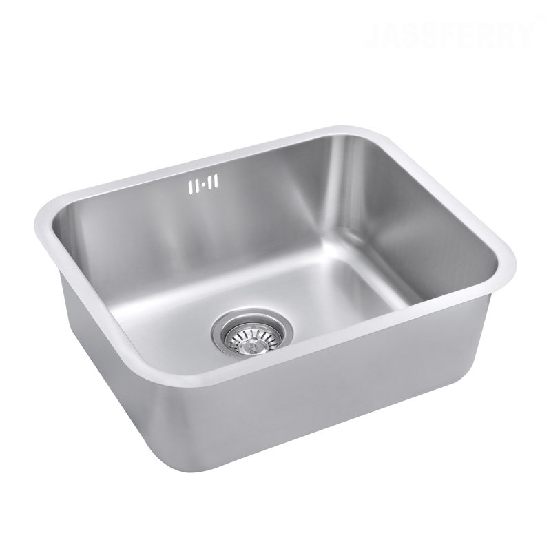 Belfry Kitchen Locklin 450mm W Single Bowl Stainless Steel Undermount Kitchen Sink 0, 200cm H x 450cm W x 550cm L