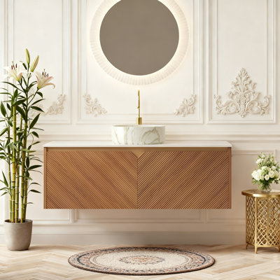 Ensemble de meuble-lavabo flottant avec lavabo mural 48 po RUBEN
