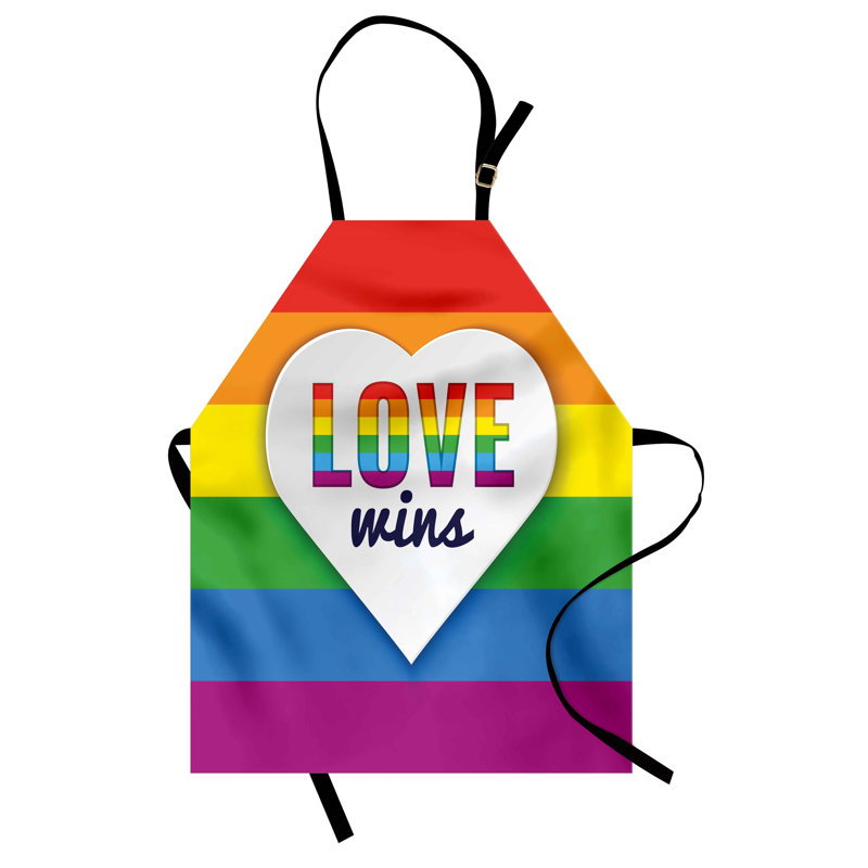 Multicolore tablier arc-en-ciel East Urban Home unisexe, LGBT Pride Love Wins