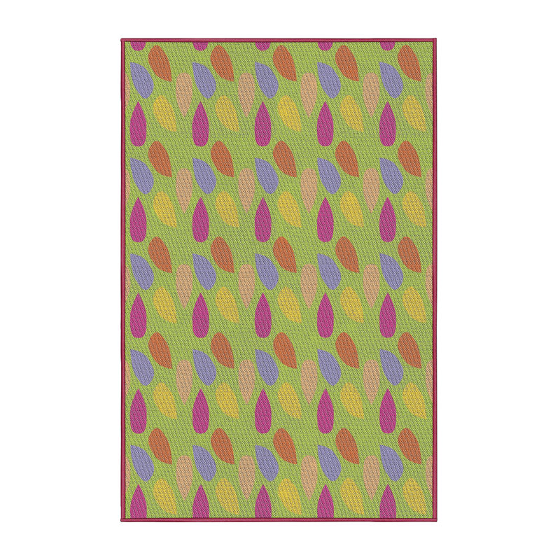 Tapis vert/violet/jaune, Rectangle 5 pi x 7 pi