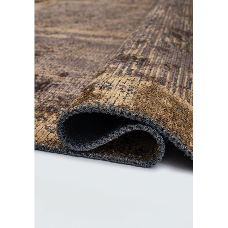 Rapture Abstract Area Rug in Brown, Rectangle 7'10" x 9'10"