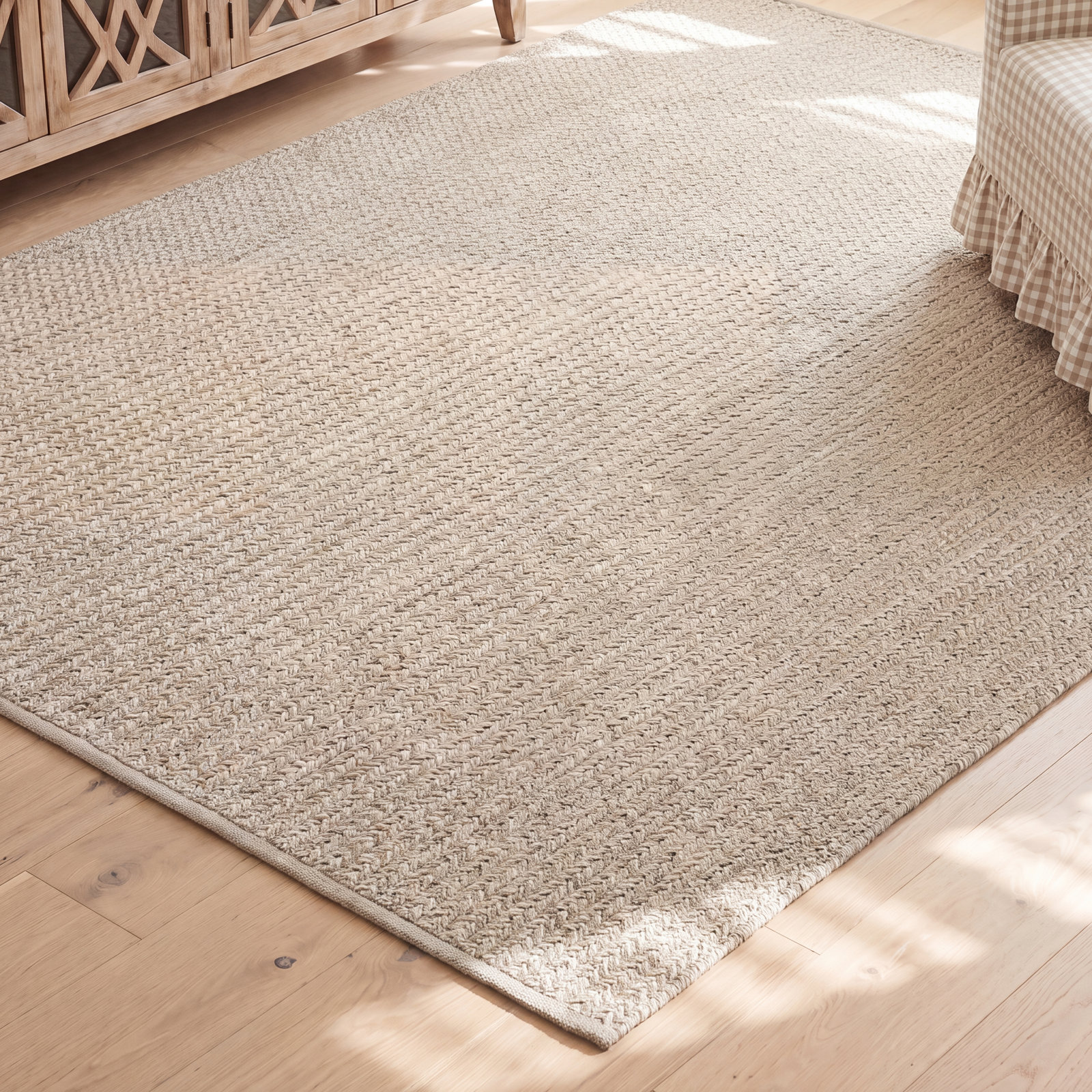 Cullen Light Gray Flatweave Outdoor Rug, Rectangle 8'10" x 11'9"