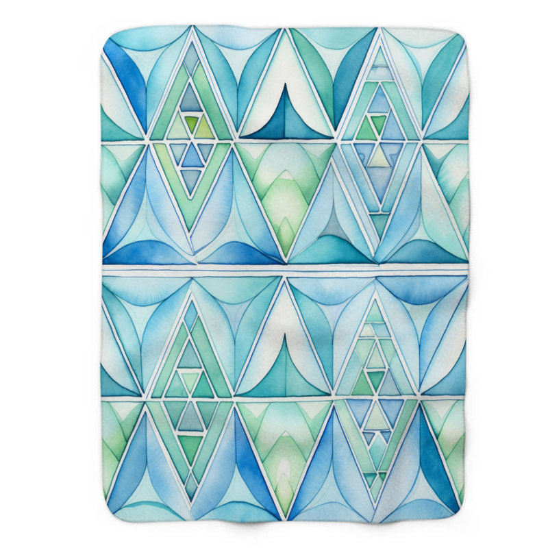 Motifs de formes - couverture 1 pièce, L 50 po x L 60 po