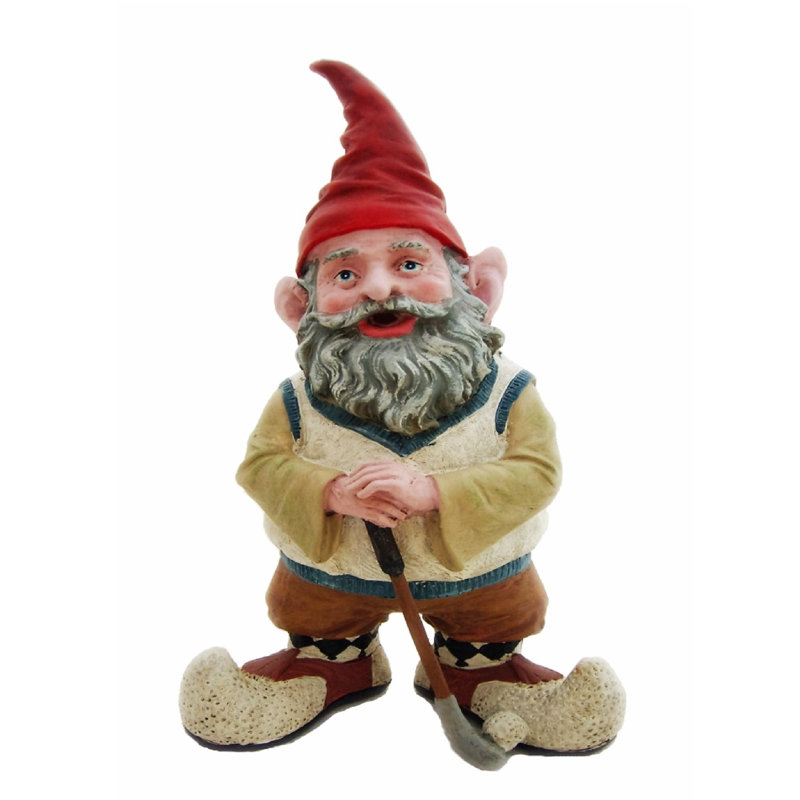 Statue de jardin gnome Nowaday, 8,25" H x 4,25" L x 3,25" D