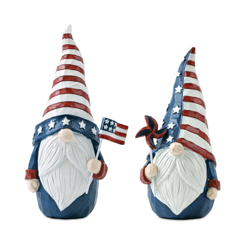 Americana Patriotic Gnome Figurines