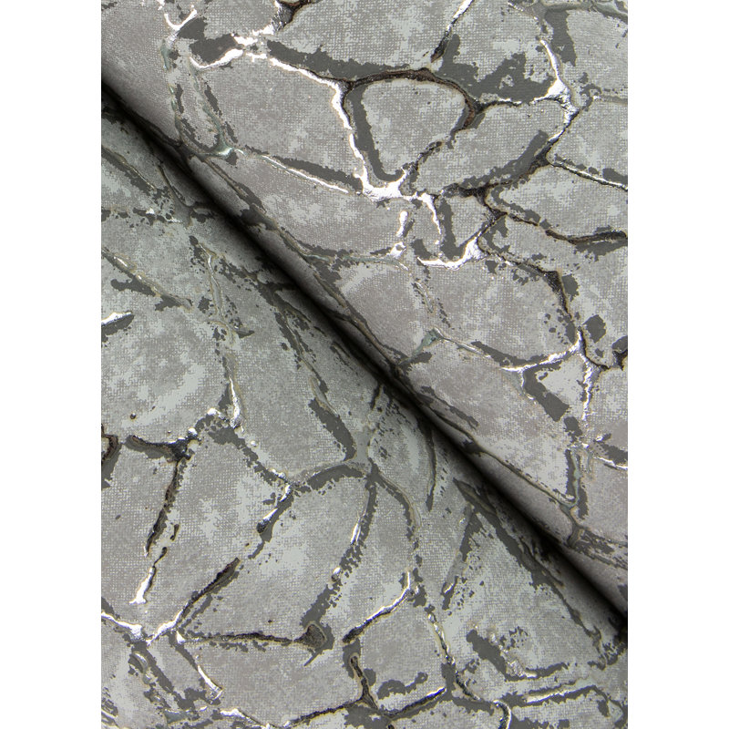 Abstract Metallic Wallpaper Roll, Gray