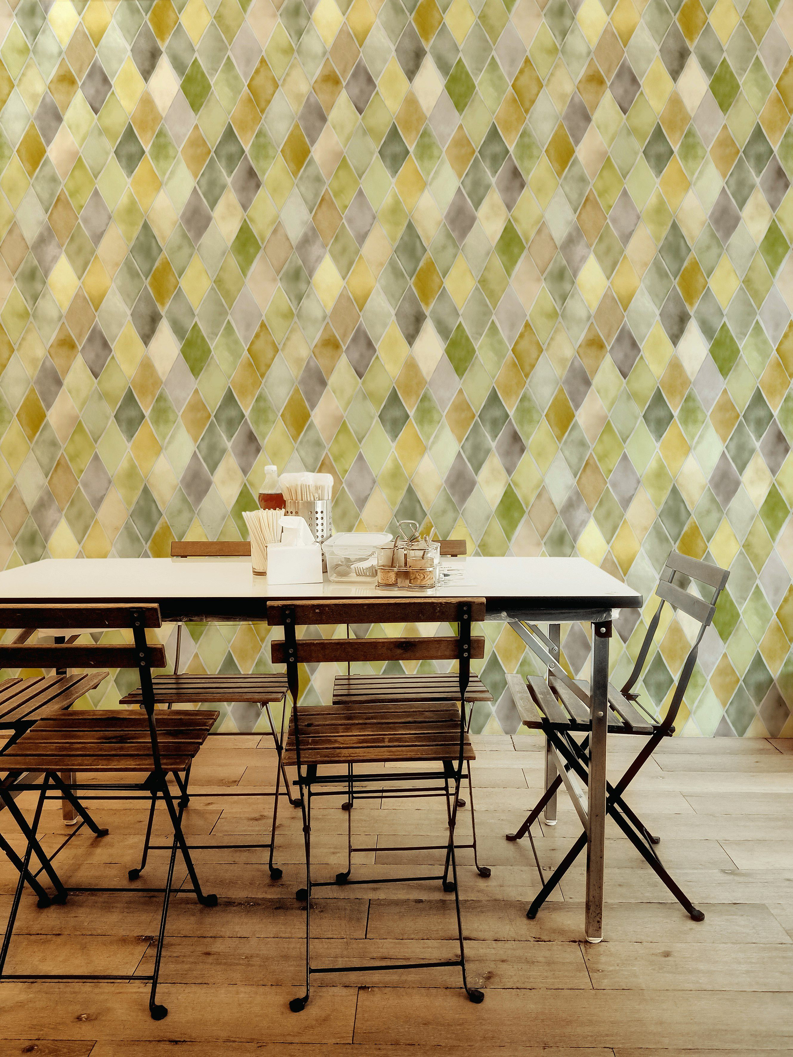 Lark Manor™ Watercolor Diamond Wallpaper Soft Removable Peel And Stick ...