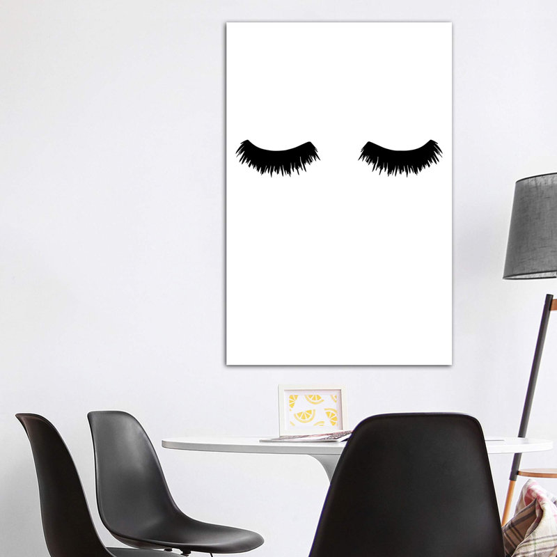 Lash Bold - impression d'art graphique, Toile tendue, Pas de tapis, H 60 po x l 40po x P 1,5 po