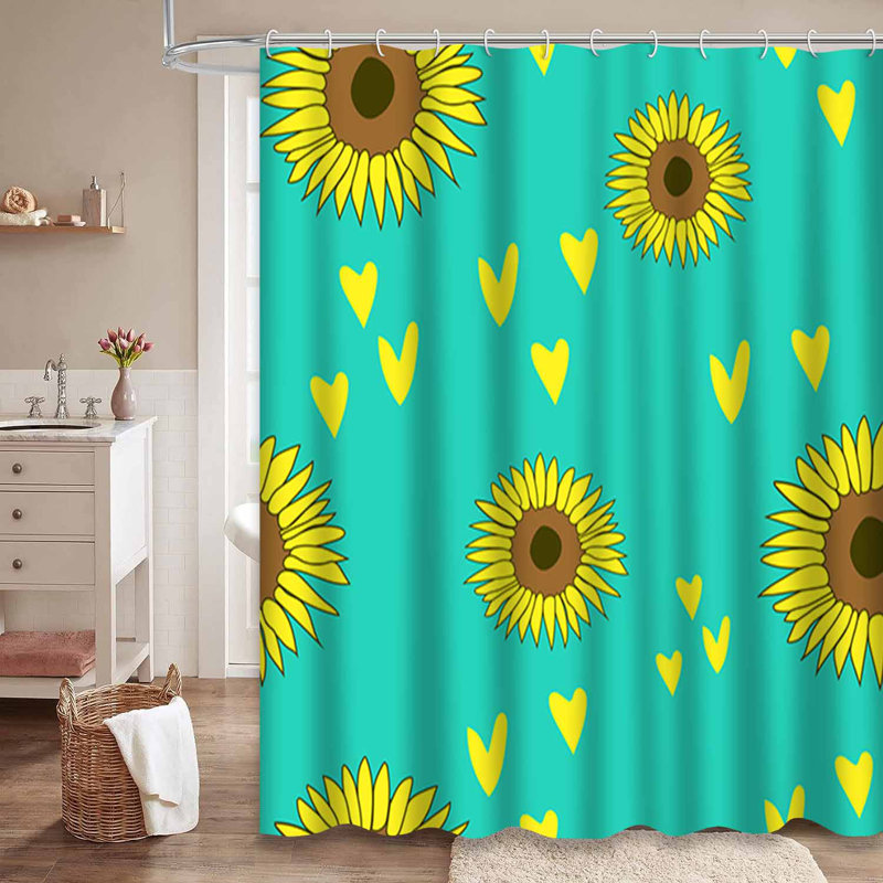 Rideau de douche imperméable à l'eau avec 12 crochets, L 72 po x l 72 po