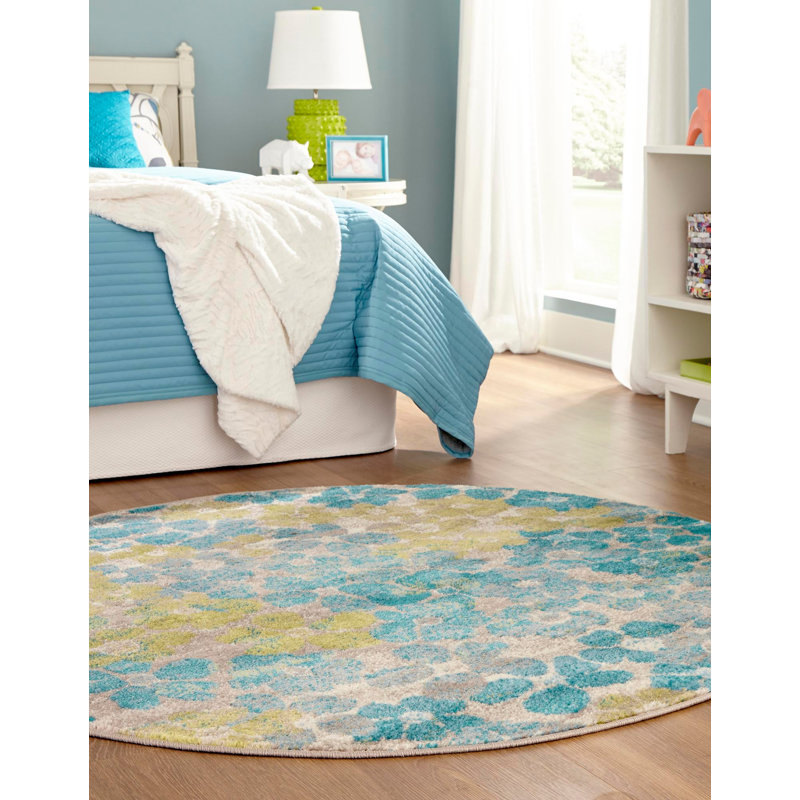 Analiese Floral Indoor Rug, Round 5'3"