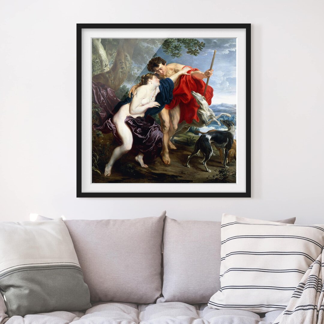 Gerahmtes Poster Venus and Adonis