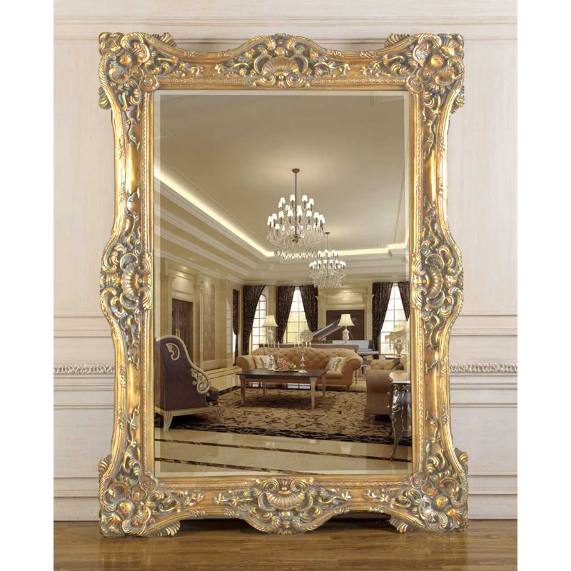 Infinity Solid Wood Mirror, Gold