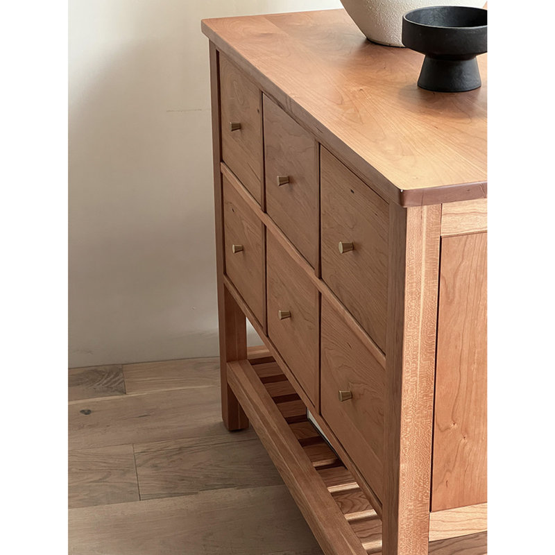 Armoire d'appoint compacte à poignée en métal