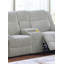Ensemble de salon moderne 2 pièces 1 causeuse 1 fauteuil inclinable en velours côtelé avec accoudoirs rembourrés avec dossier en bois de frêne
