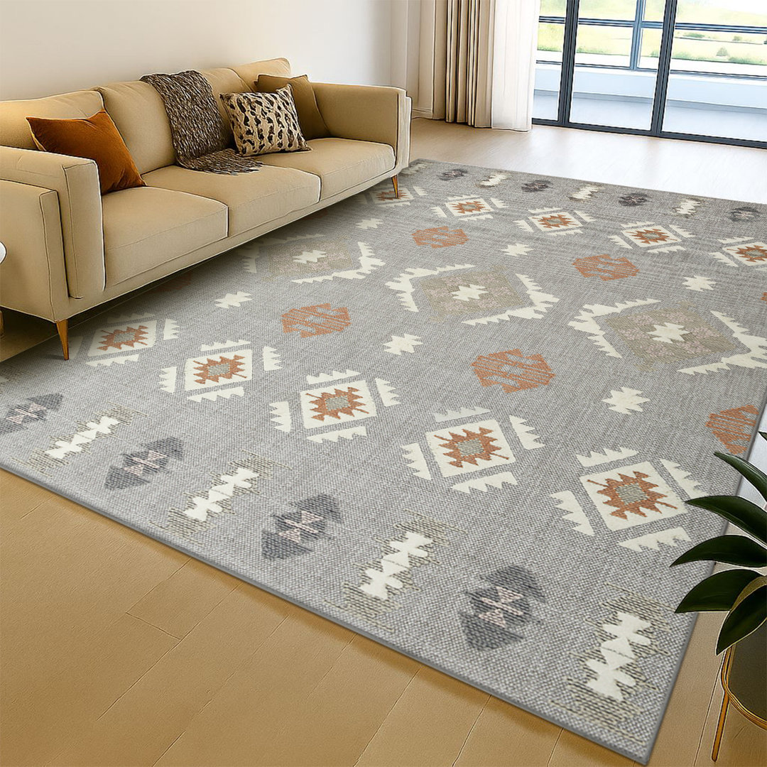 Oriental Machine Tufted Shag Area Rug