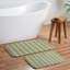 Tapis de bain en mousse viscoélastique à rayures en bambou Little Arrow Design Co-113622502