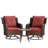 Samya 2 - Person Oversized Swivel Rocker Outdoor Seating Group with Cushions-1256138127