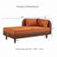 Méridienne en bois d'eucalyptus massif l 65 po x P 30 po x H 27 po HDF