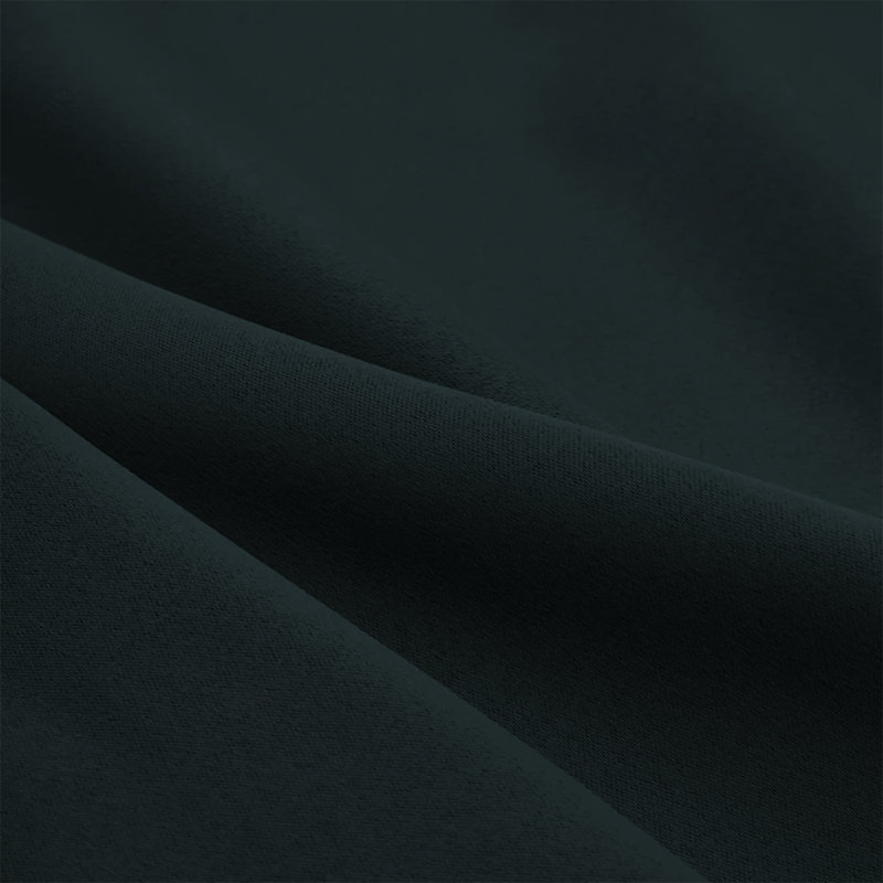Aspire Homeware Hotel Style Polyester Room Darkening Pencil Pleat Curtain Pair for Luxury Bedroom Decor, Black