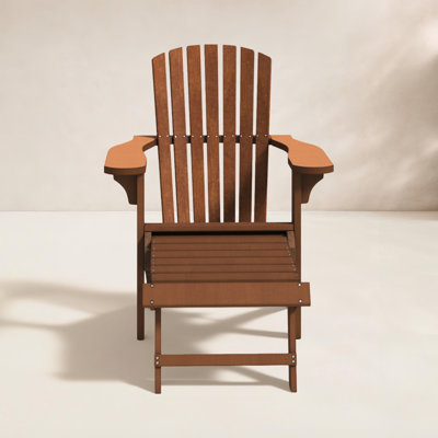 Aredale Solid Wood Adirondack Chair with Ottoman