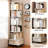 6 Tier Rotating Bookshelf, 360° Display Round Spinning Bookshelf With Wheels And Drawer, Space-Saving, Small Space Rotating Bookshelf Tower-125465658