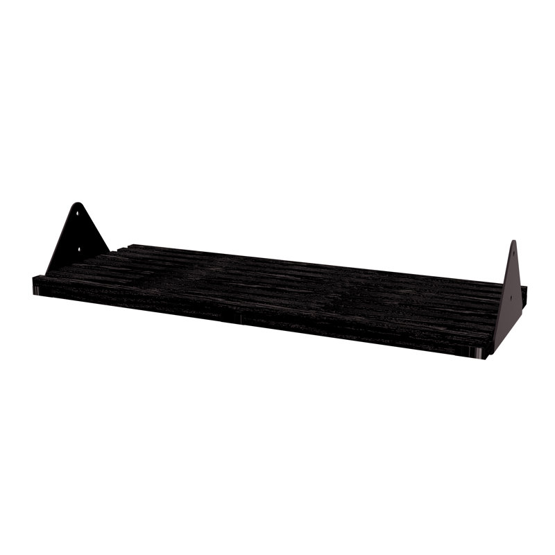 Branch - Slatted Shelf with Brackets Unit, Black