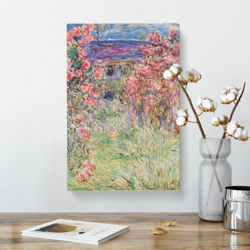 Rose House by Claude Monet - Wrapped Canvas Painting, 50cm H x 35cm W x 3cm D