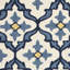 Tapis marocain intérieur et extérieur bleu fait à la main Edinburgh-17967044