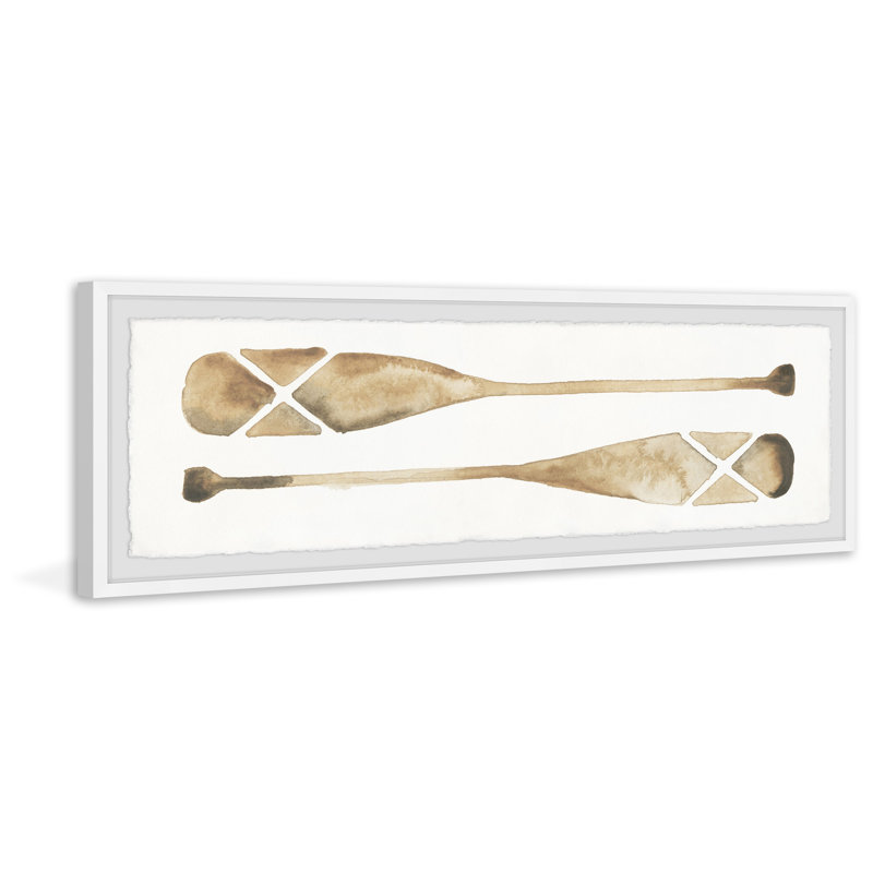 Just a Paddle Away 1 Piece Single Picture Frame Painting, 38cm H x 114cm W