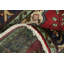 Tapis de médaillon traditionnel rouge élégant noué à la main 3 x 9