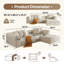Canapé modulaire en L 107,9 po avec canapé-lit modulaire en forme de L avec repose-pieds-1512191450