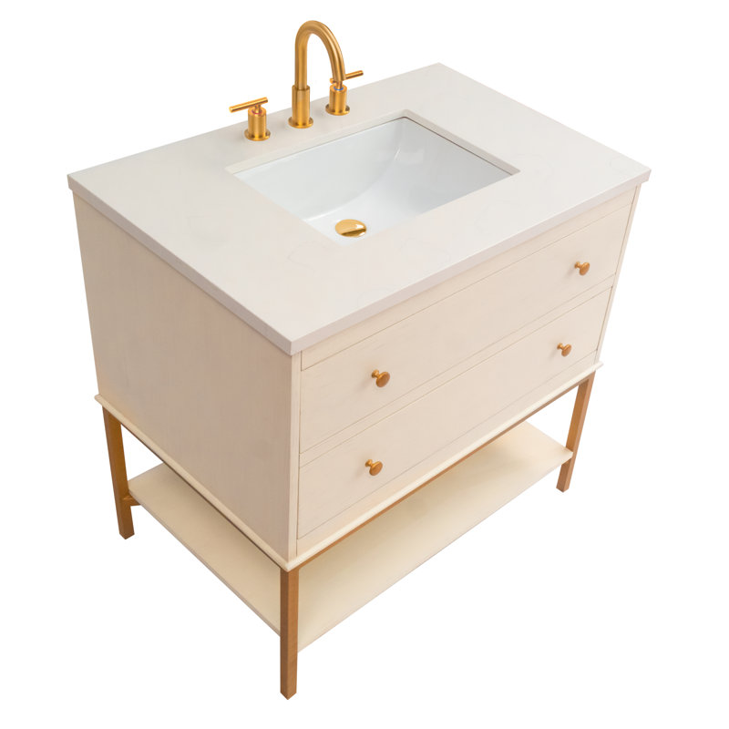 Kim 36"L Free Standing Vanity In Antique White