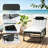 Adjustable Patio Chaise Lounges, Steel Portable Modern Set For Pool
