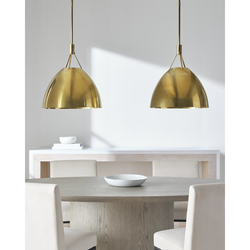 Sospeso 1 - Light LED Pendant, Natural Brass