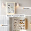 Armoire de toilette blanche à panneau de particules avec 2 ports USB