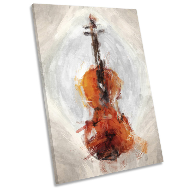 Violin Music Modern - Wrapped Canvas Painting, 91.4cm H x 61cm W x 4cm D