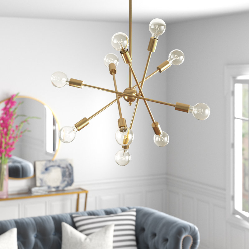 Lustre sphérique spoutnik 10 lumières Susette