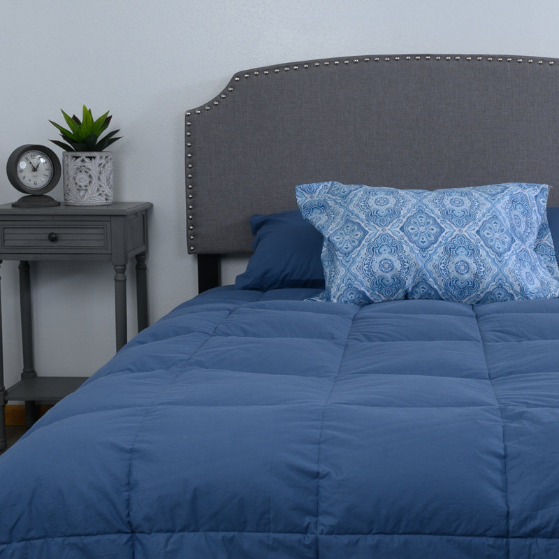  Édredon en duvet moyen C105, Grand édredon, Bleu denim
